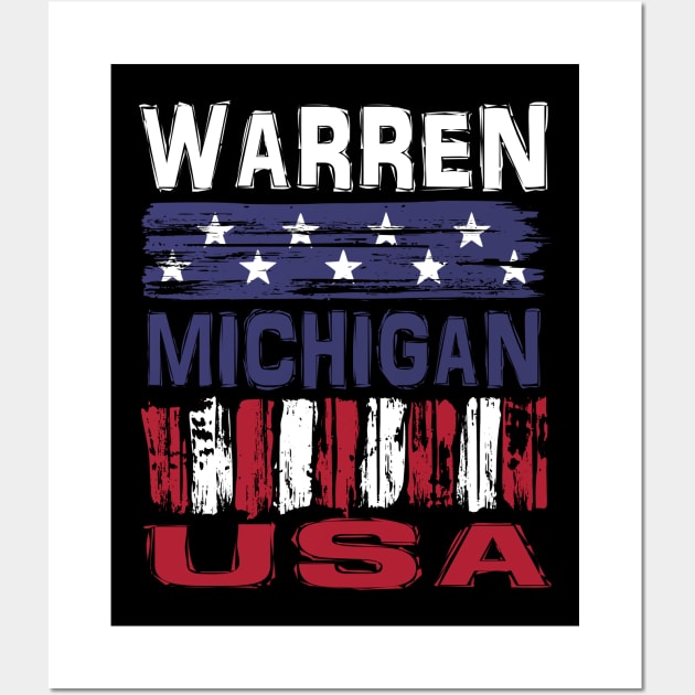 Warren Michigan USA T-Shirt Wall Art by Nerd_art